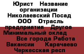 Юрист › Название организации ­ Николаевский Посад, ООО › Отрасль предприятия ­ Другое › Минимальный оклад ­ 20 000 - Все города Работа » Вакансии   . Карачаево-Черкесская респ.,Карачаевск г.